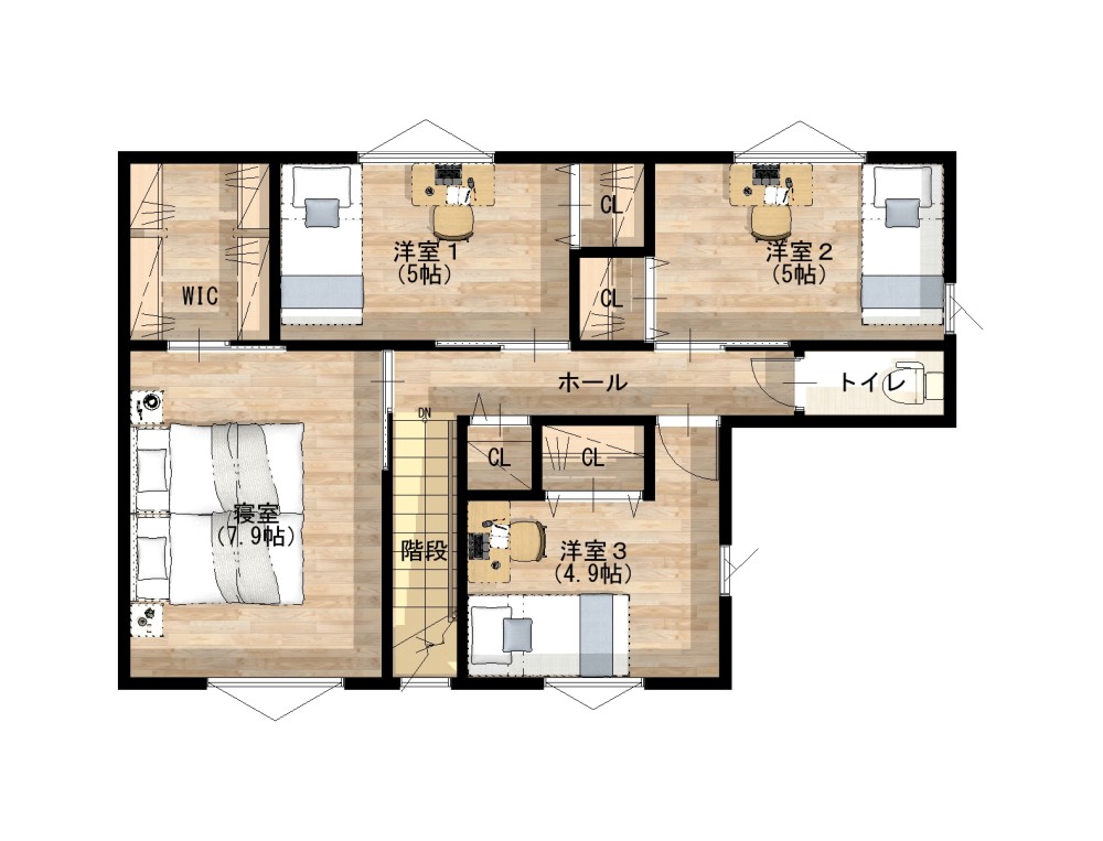 リビングを見渡せるカウンターキッチン！