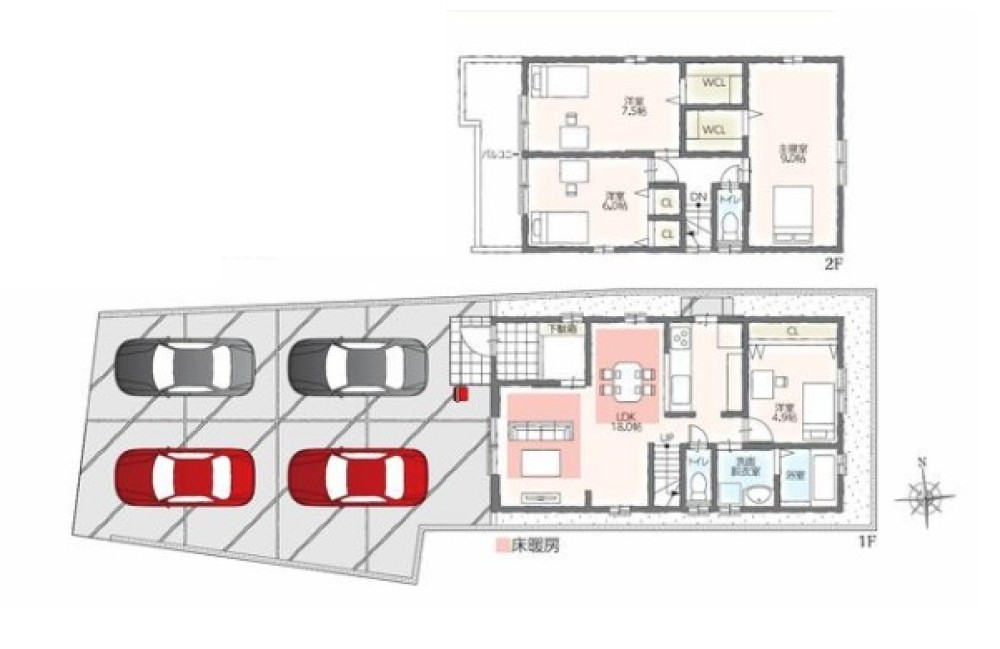 一宮市西萩原　全2棟　A号棟 画像1