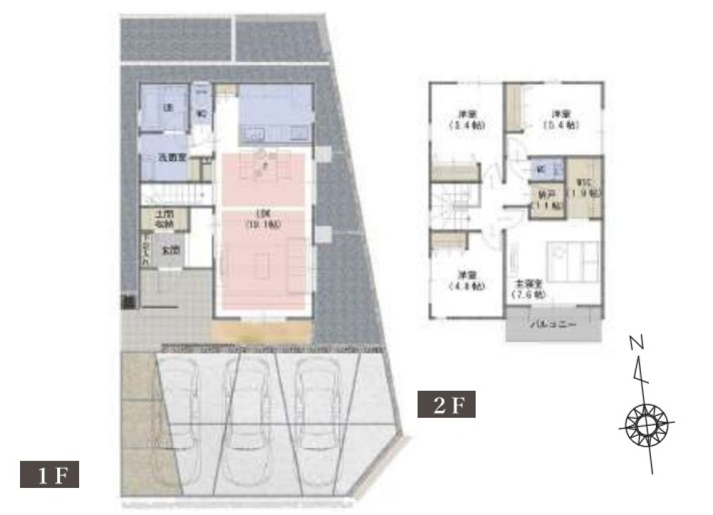 春日井市石尾台三丁目　全2棟　B号棟 画像2