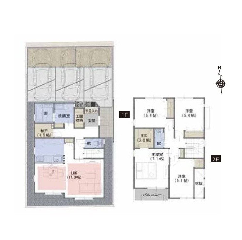 一宮市大和町　3期　全2棟　B号棟 画像2