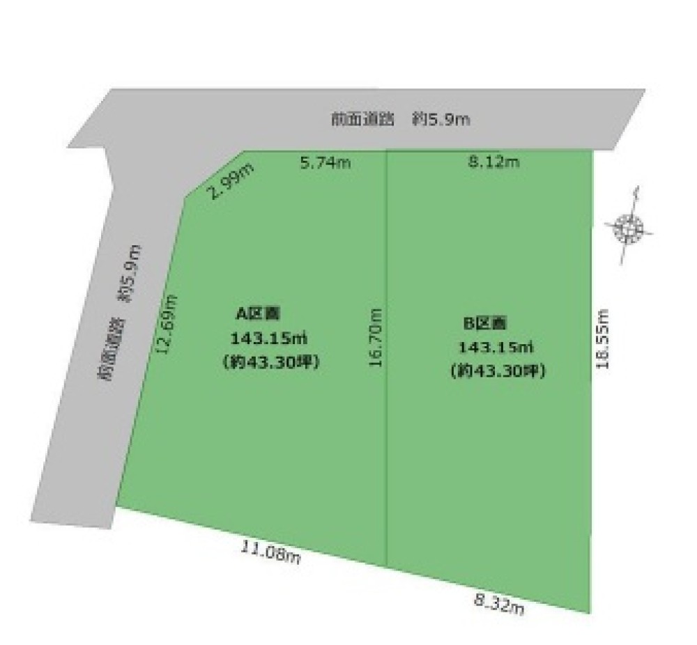 豊明市二村台　2区画　B区画 画像1
