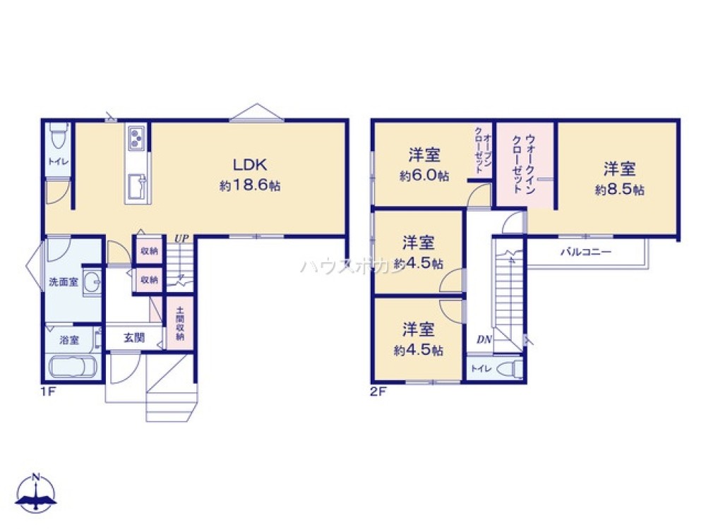 南面バルコニーで日当たり良好♪