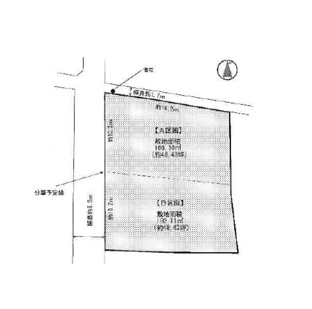 一宮市木曽川町　全2区画　B区画 画像1