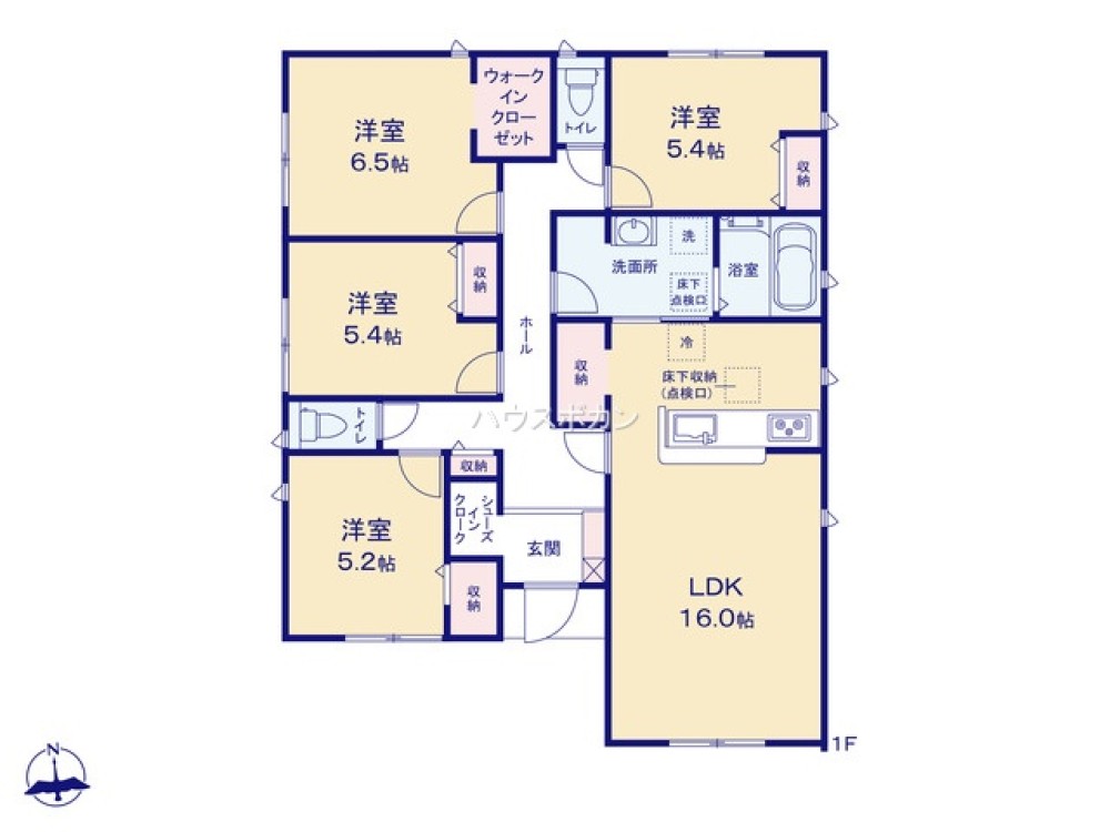小牧市久保一色の平屋　全2棟　1号棟 画像4