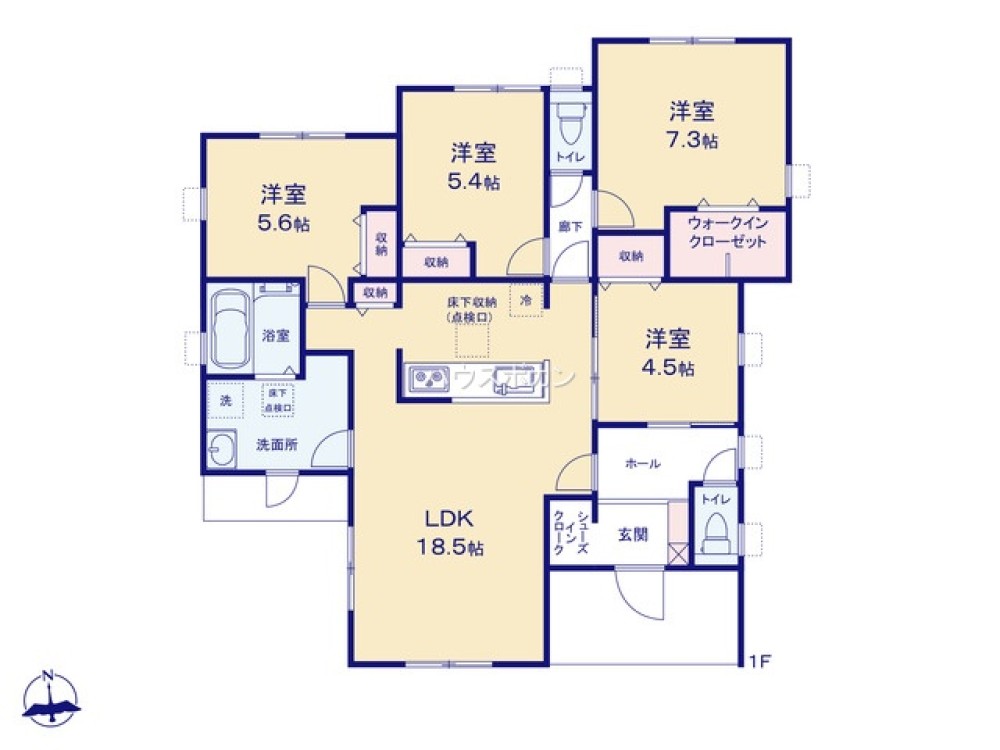 小牧市久保一色の平屋　全2棟　2号棟 画像4