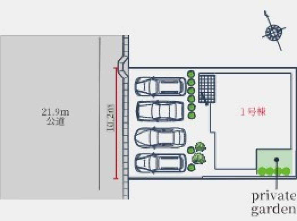 並列4台駐車可能◎