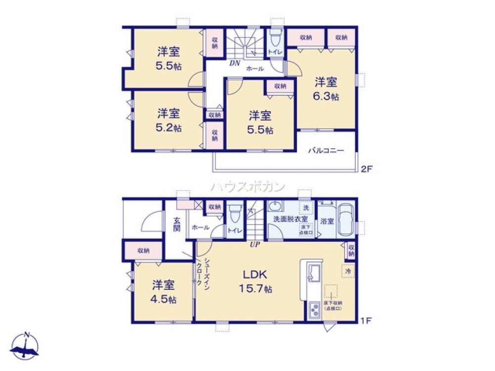 常滑市飛香台　第54　全2棟　1号棟 画像4