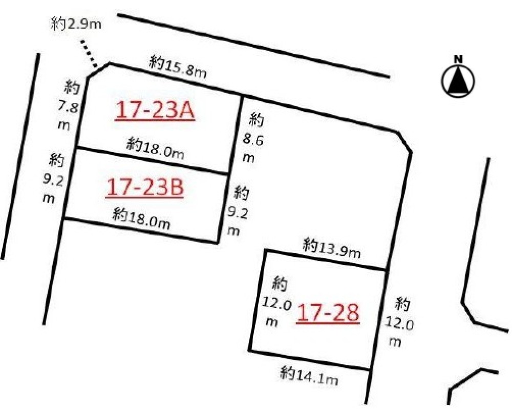豊橋市牟呂公文町　全3区画　17-23B 画像1