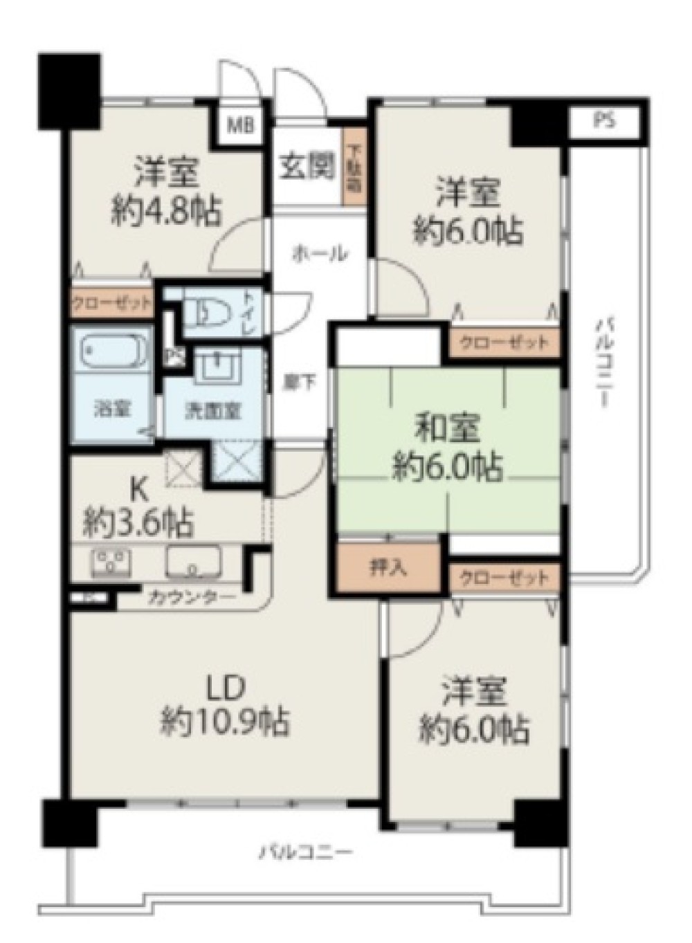 尾張旭東山コーポラス 画像1