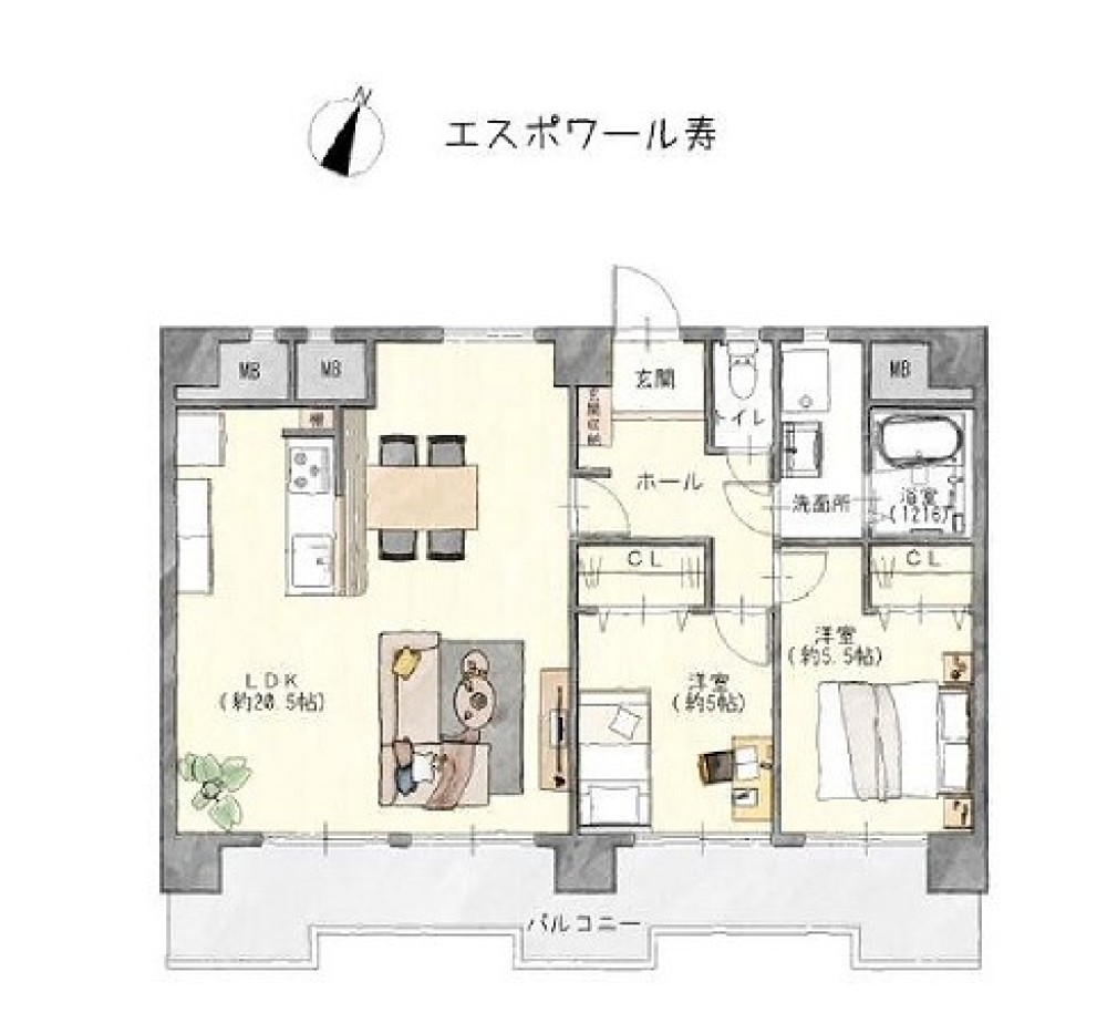 家族との会話を楽しめる対面キッチン♪