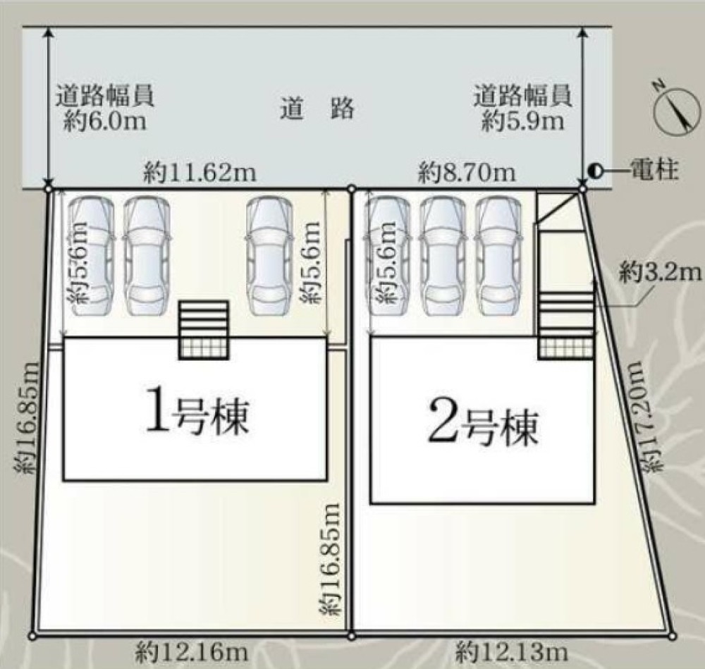 知多郡阿久比町草木　第6　全2棟　1号棟 画像1