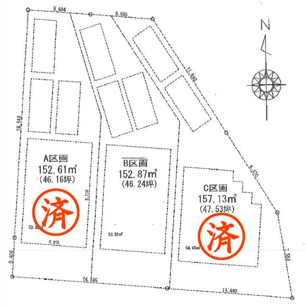 海部郡大治町大字花常　全3区画　B区画 画像1