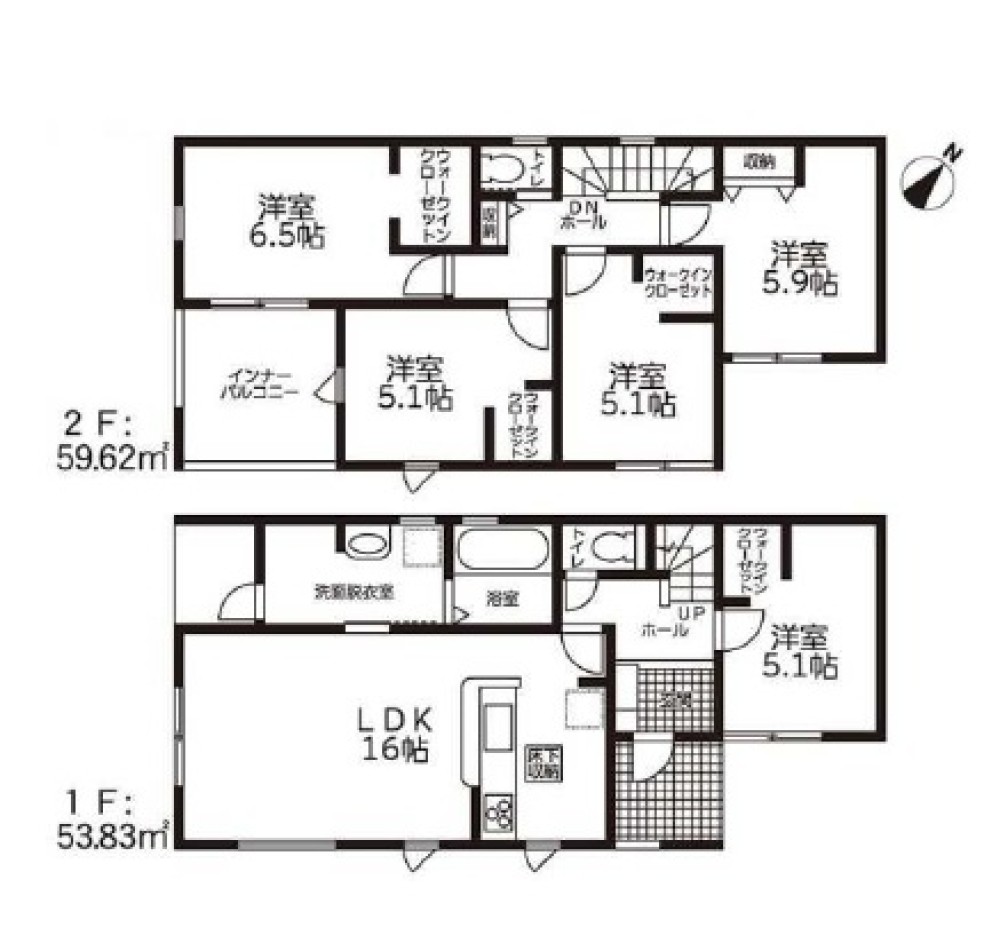 5LDK＋3WIC＋インナーバルコニー有り！