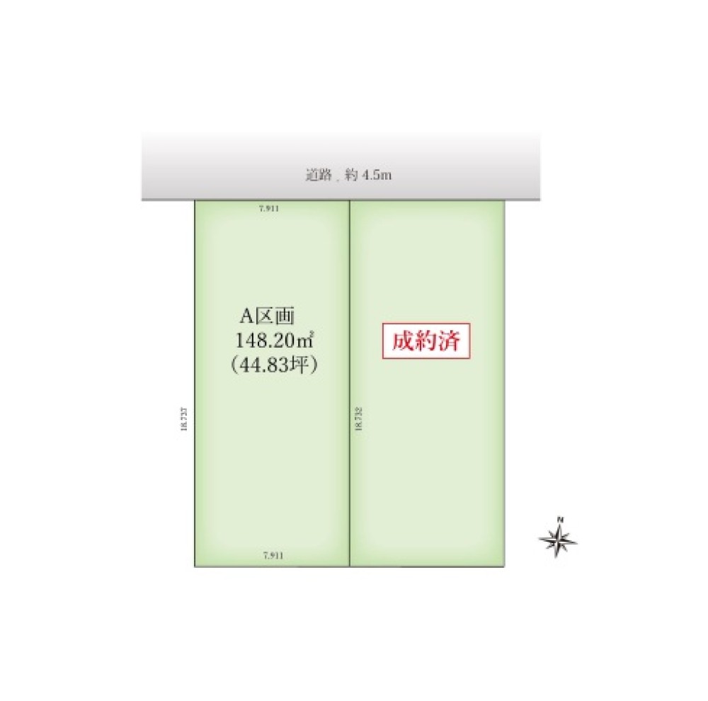 名古屋市瑞穂区白羽根町　全2区画　A区画 画像1