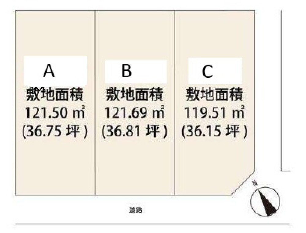 東海市中ノ池　全3区画　C号地 画像1