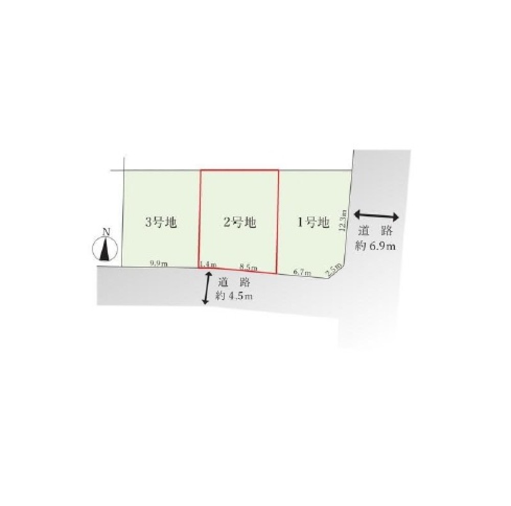 名古屋市瑞穂区竹田町　全3区画　2号地 画像1
