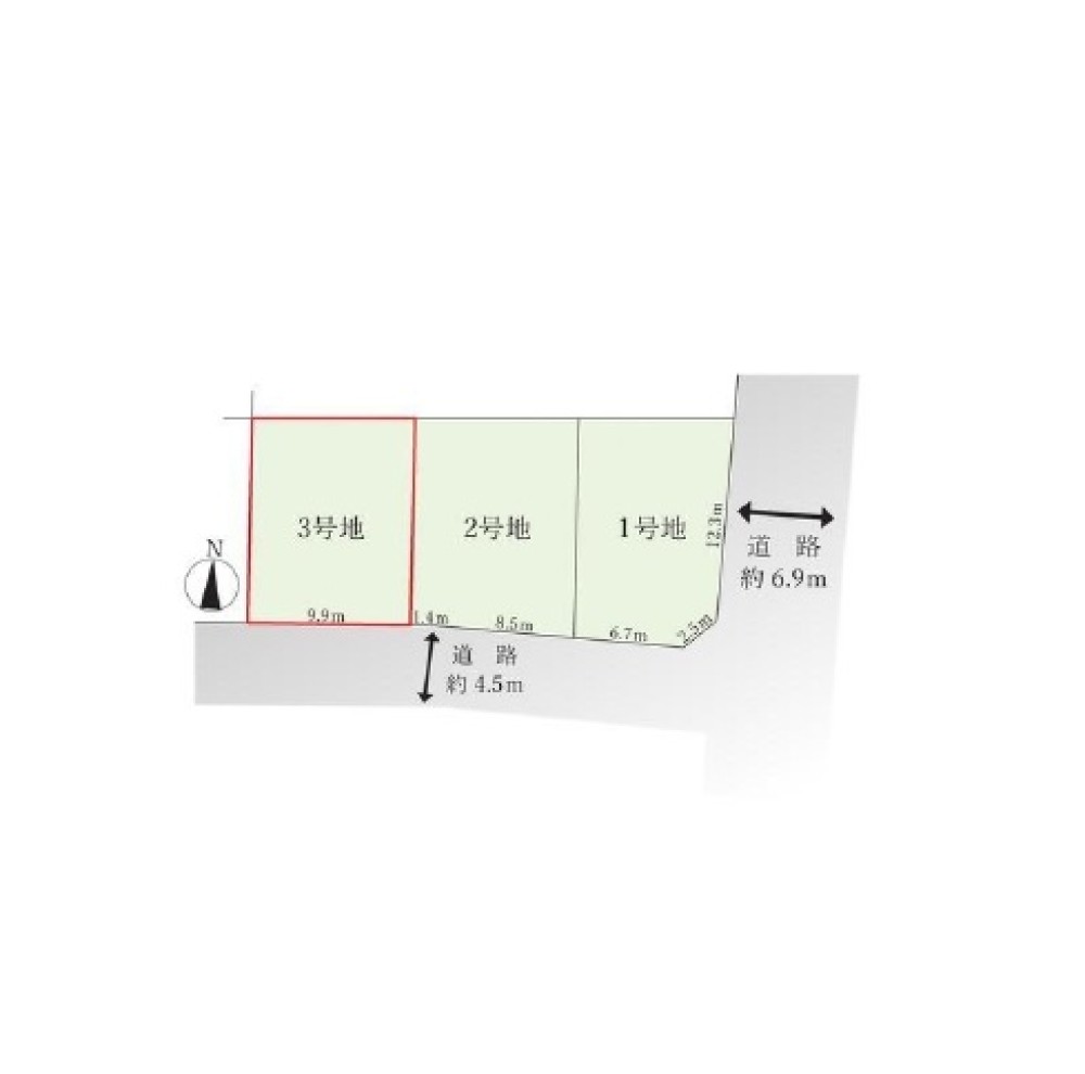 名古屋市瑞穂区竹田町　全3区画　3号地 画像1