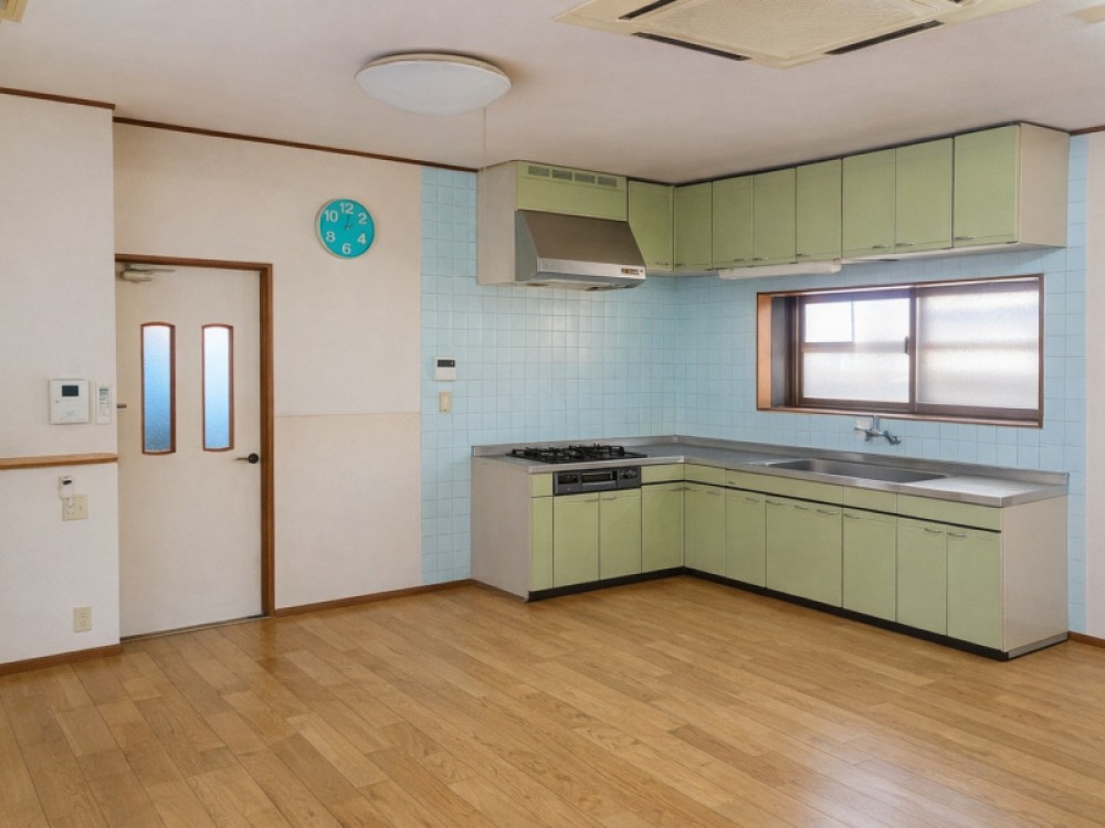 広々使えるL字型キッチンです（2階）※CG加工済