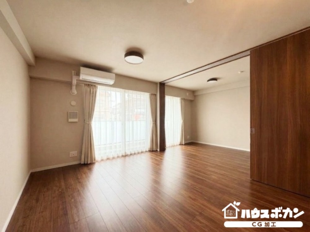 隣接する洋室と一体で使える、ゆとりある間取り。