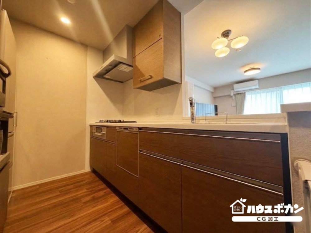 対面式のシステムキッチン。