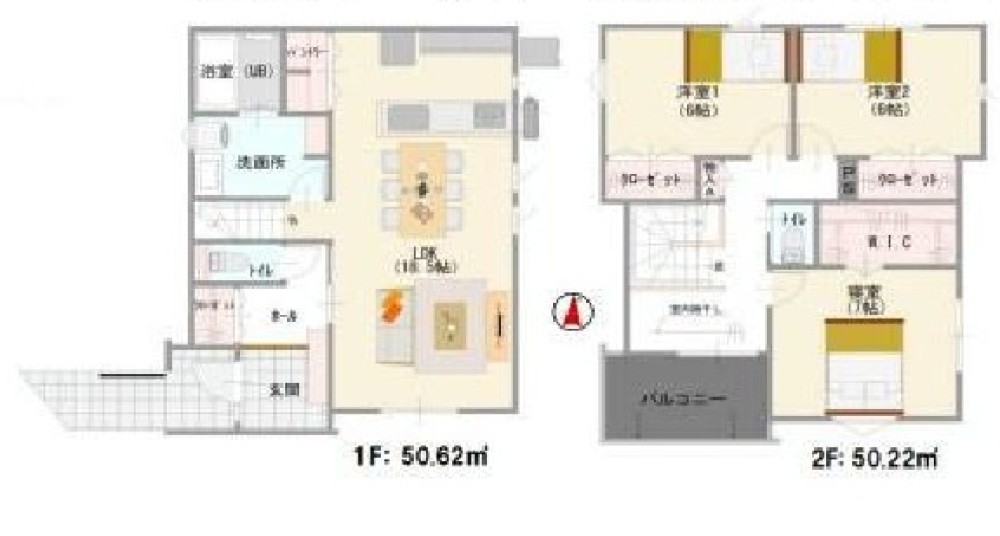 知多市八幡　第十八　全2棟　1号棟 画像2