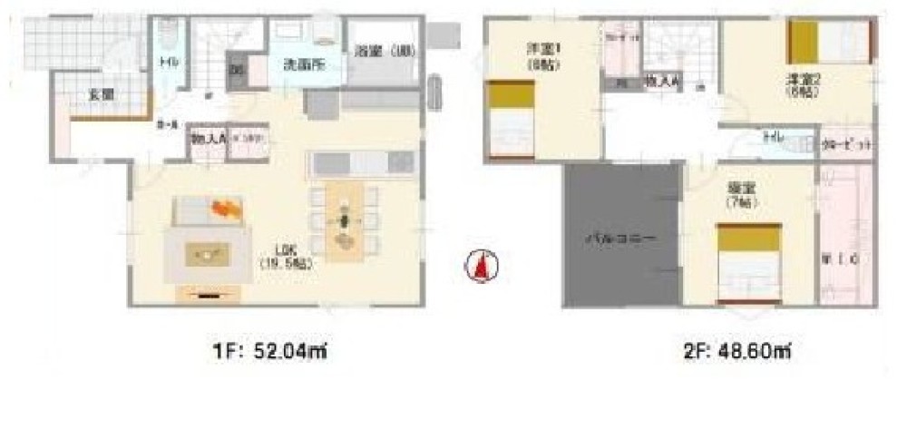 知多市八幡　第十八　全2棟　2号棟 画像2