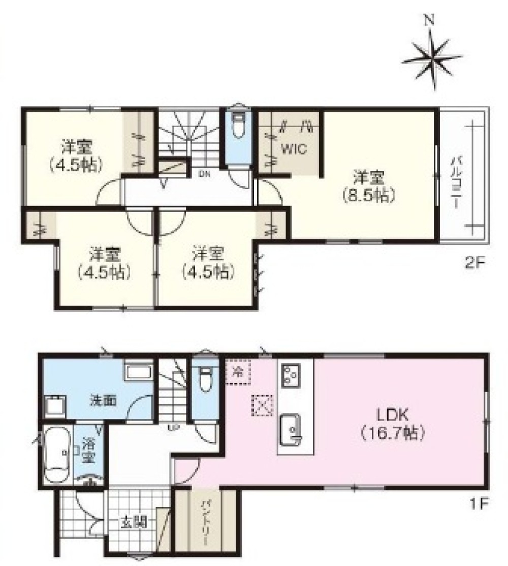 4LDK+WIC＋パントリー有り！