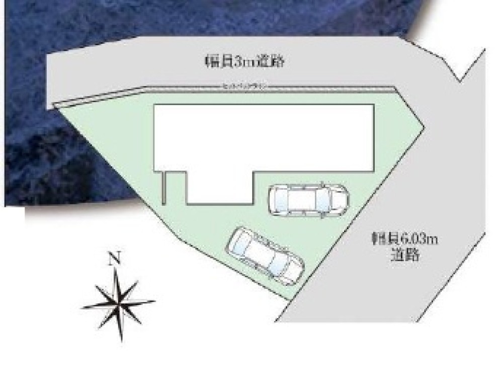 お車の駐車スペース2台分！