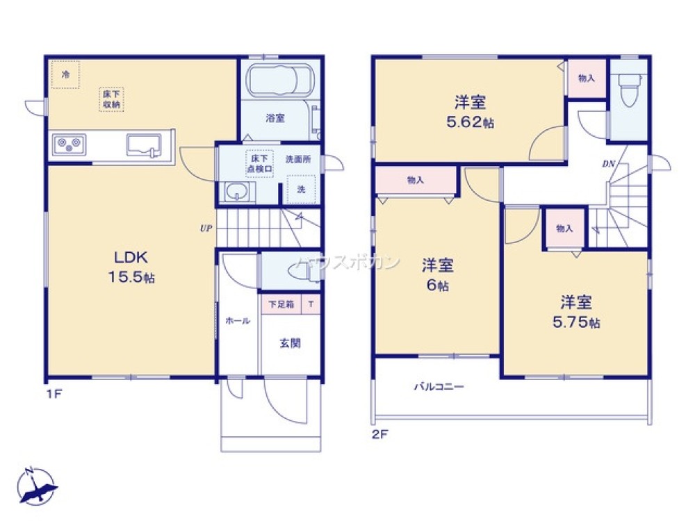 LDK15.5帖！全居室に収納付きの3LDK◎