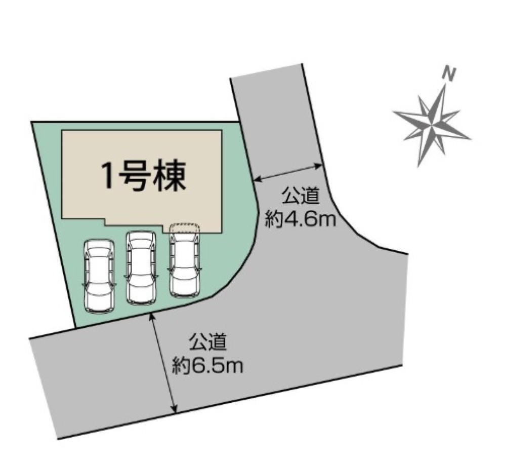 お車の駐車スペース3台分！