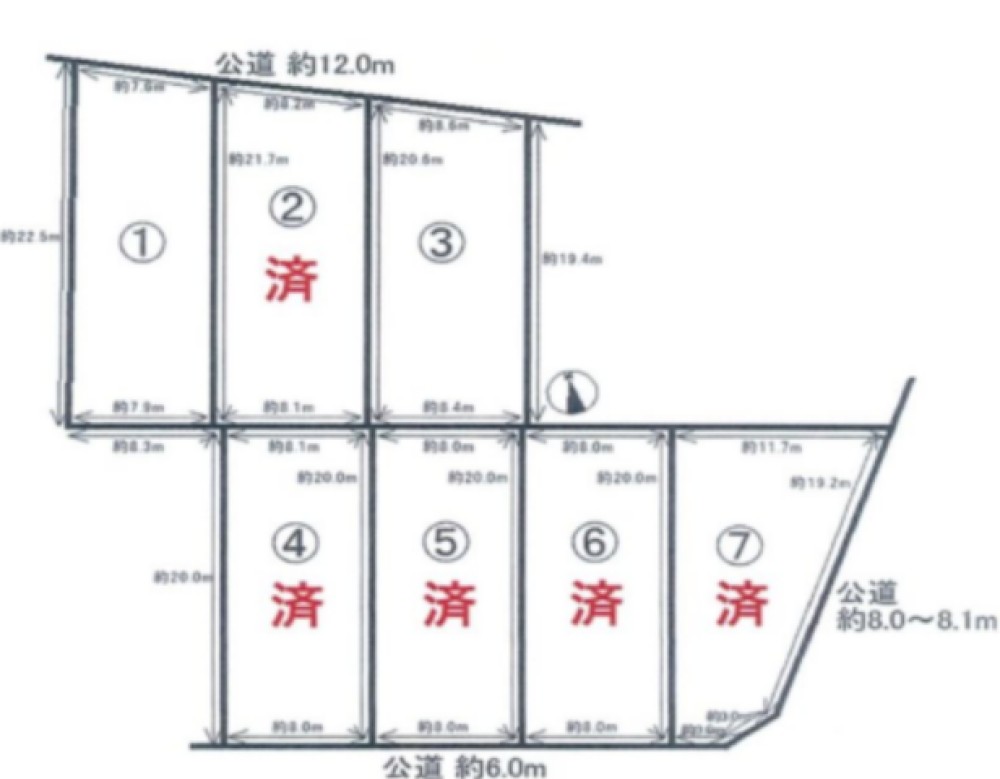 西尾市戸ケ崎二丁目　全7区画　2号地 画像1