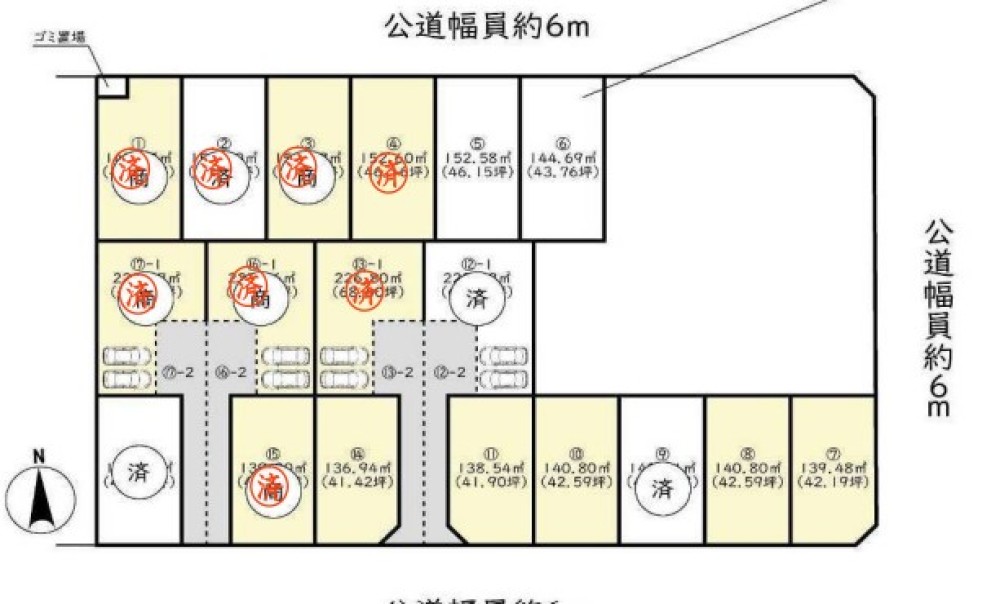 春日井市白山町　全17区画　5区画 画像1