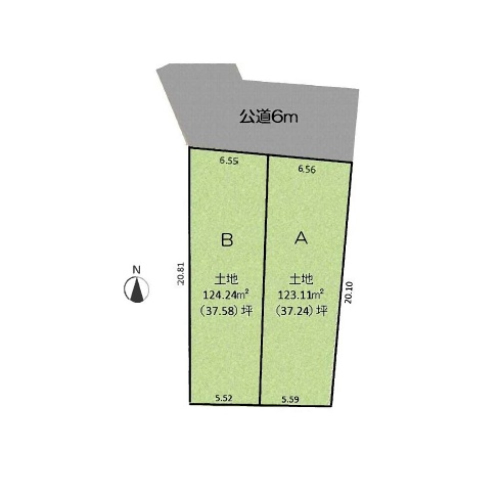 春日井市大留町　全2区画　A区画 画像1
