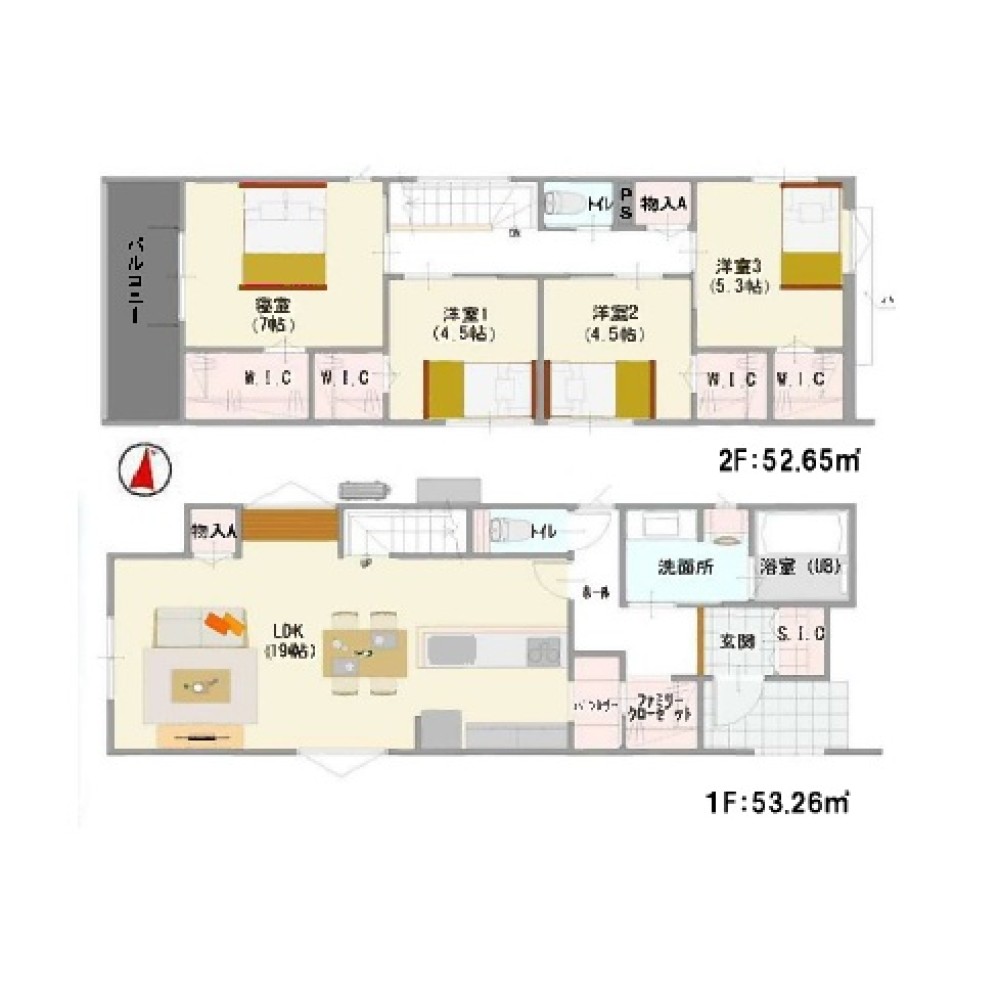 一宮市大和町　第四　全2棟　1号棟 画像2