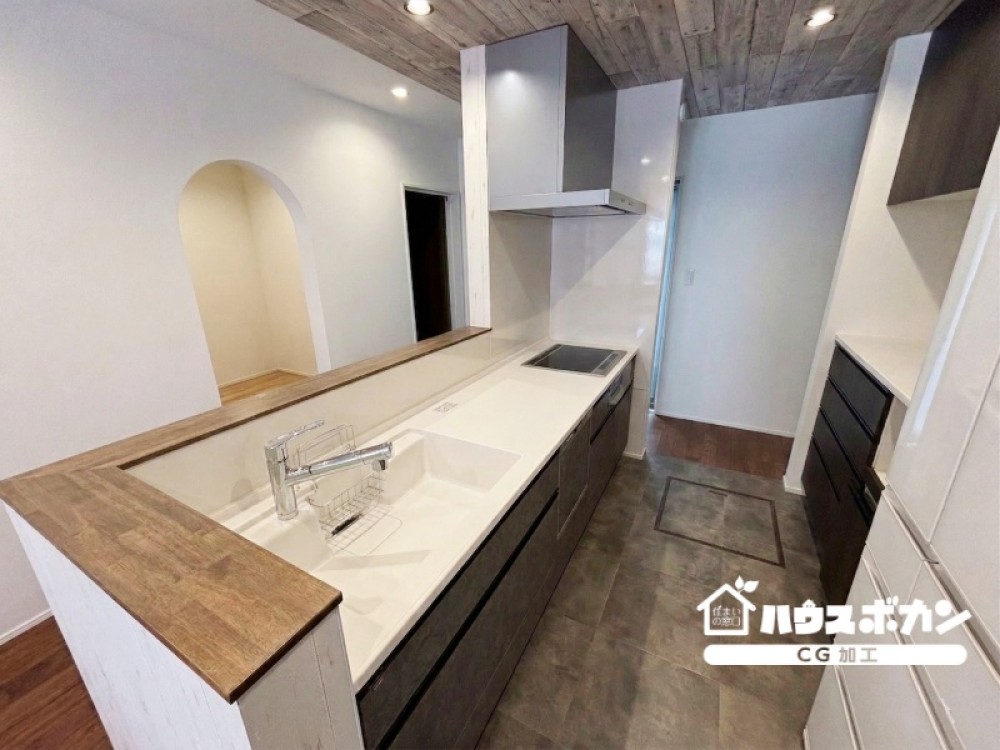 料理をしながら家族との会話を楽しめるキッチン♪