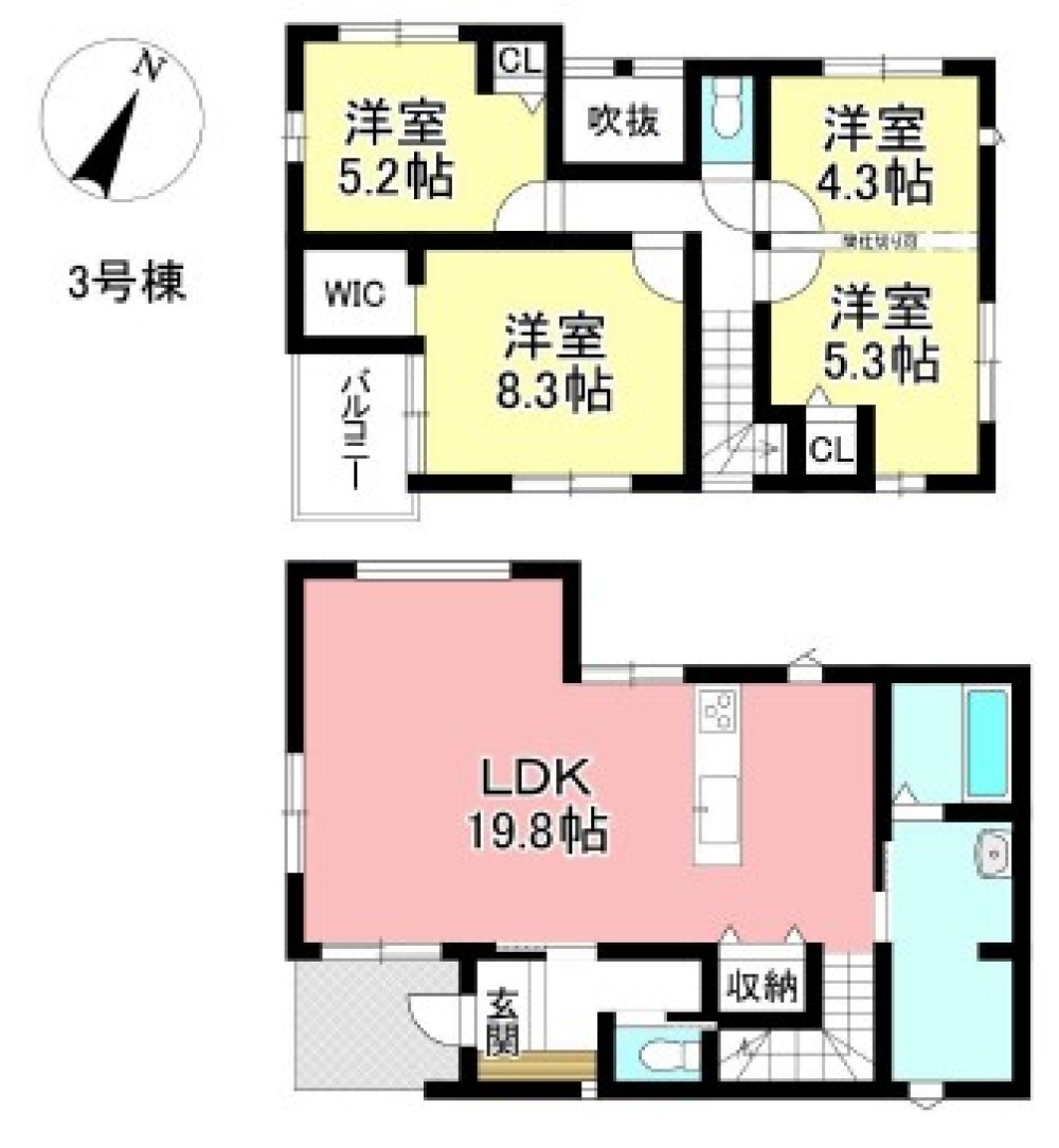 豊田市平戸橋町　1期　全5棟　3号棟 画像1