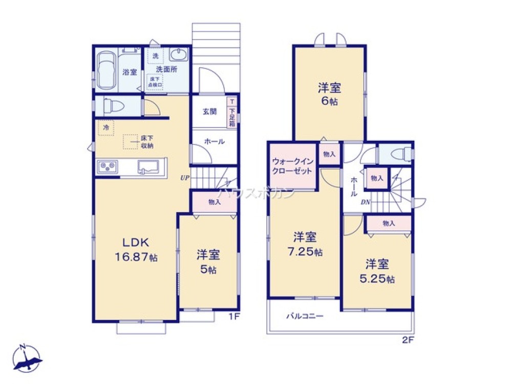 収納豊富・ゆとりのある間取り◎