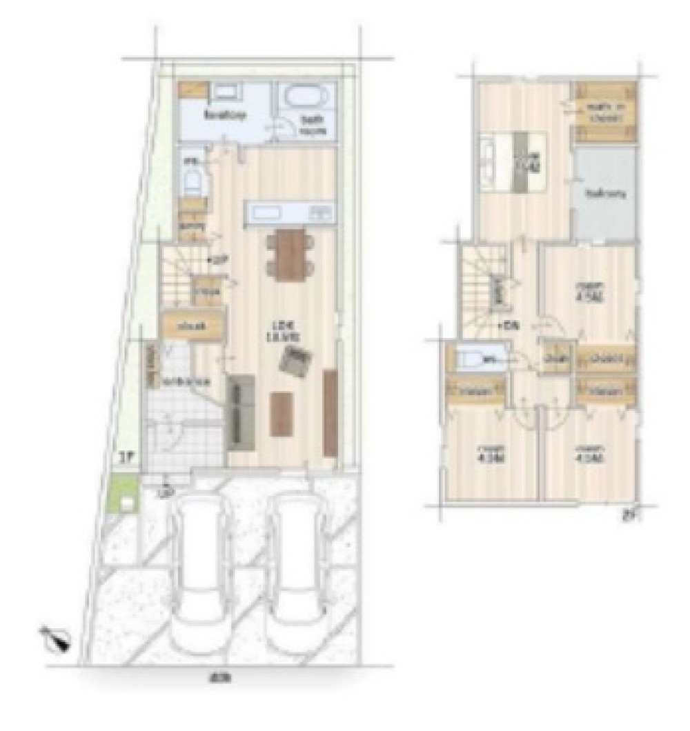 尾張旭市城前町　3期　全2棟　2号地 画像2