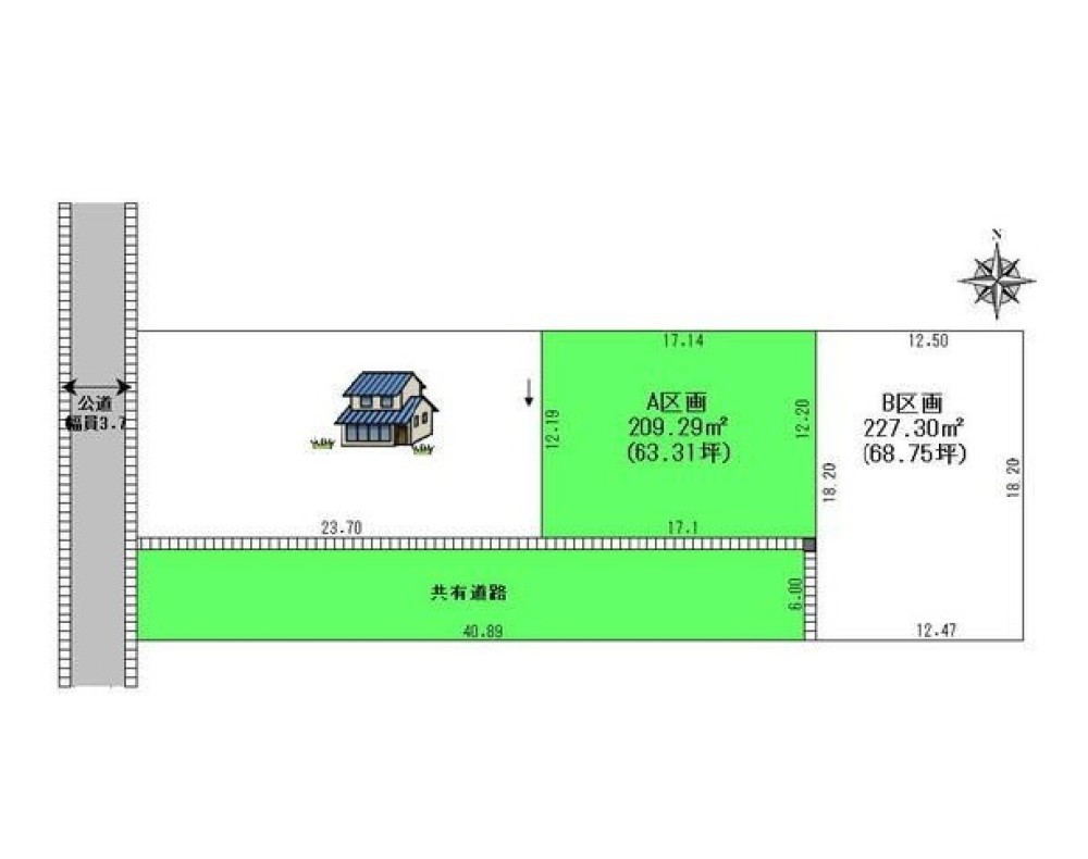 一宮市北浦町　全2区画　A区画 画像1