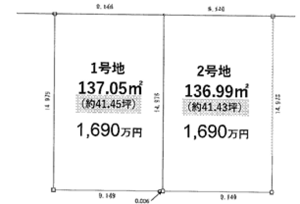 西尾市富山　第1　全2区画　1号地 画像1