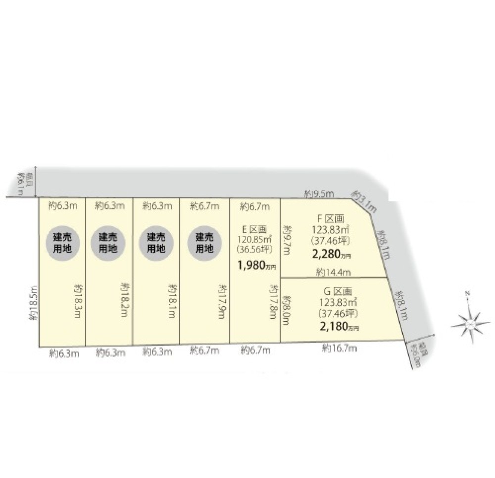 春日井市下屋敷町　全7区画　G区画 画像1