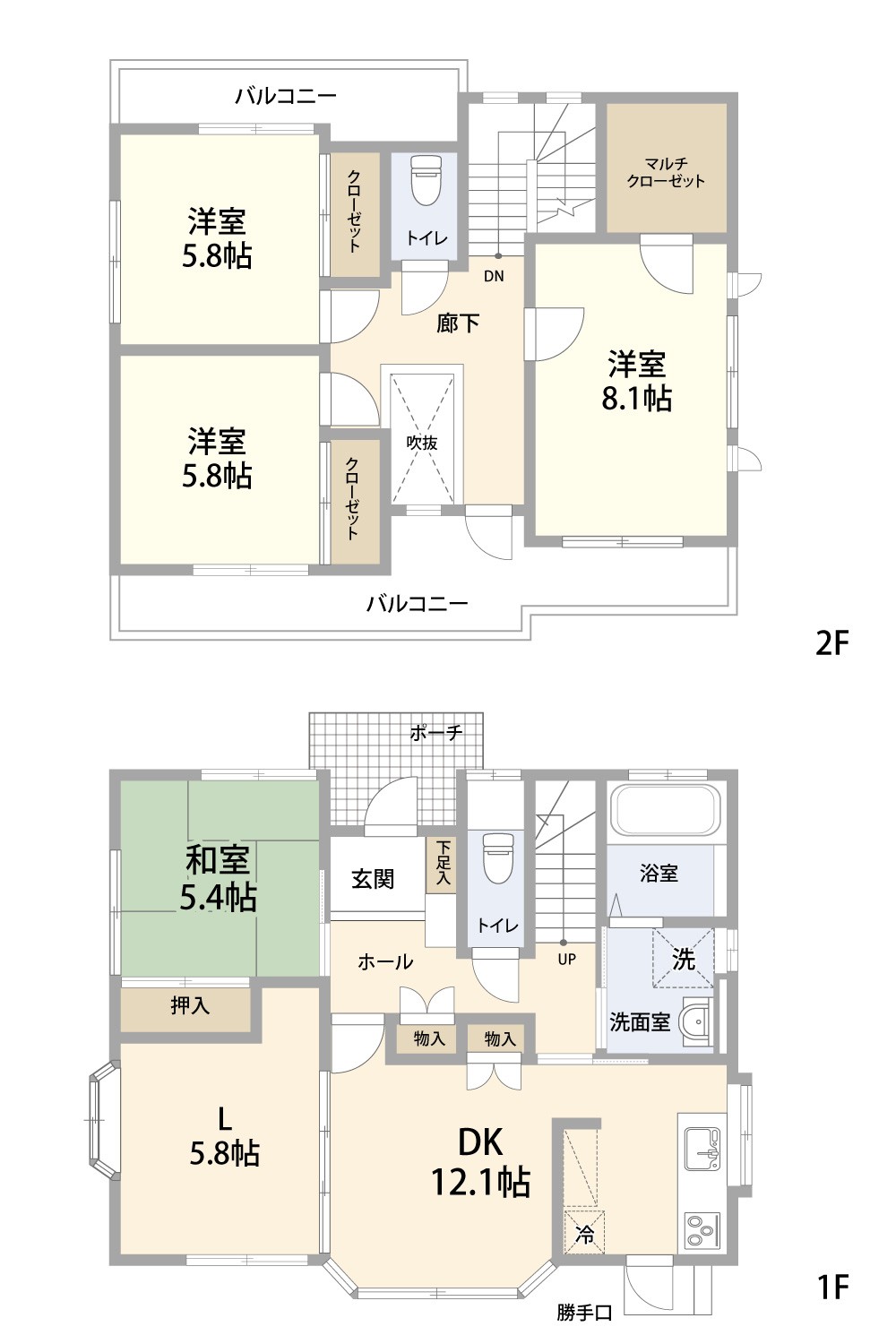各室ゆったりお過ごしいただける４LDK！