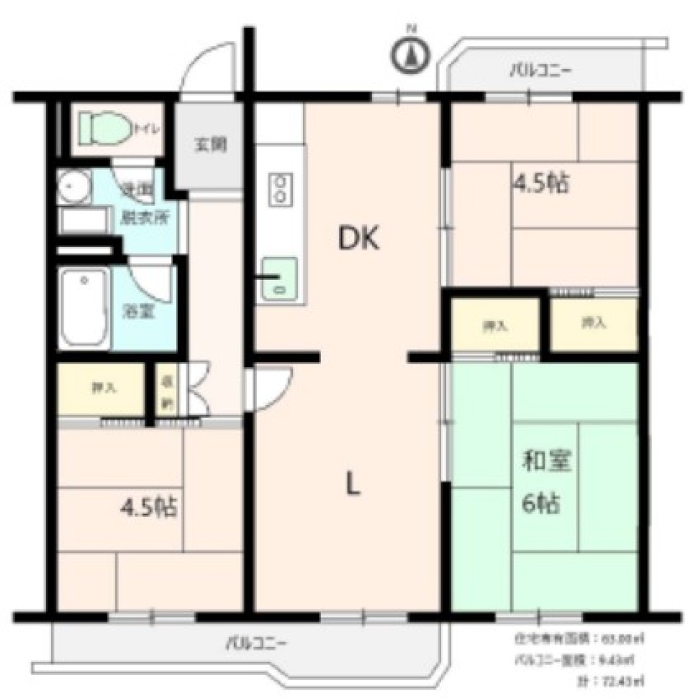 押草南第一住宅　403号棟 画像1
