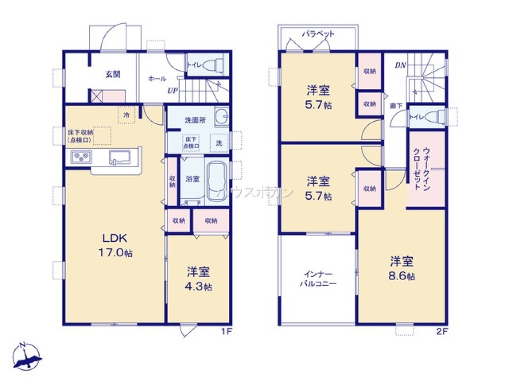 知多市日長台　全1棟　1号棟 画像5