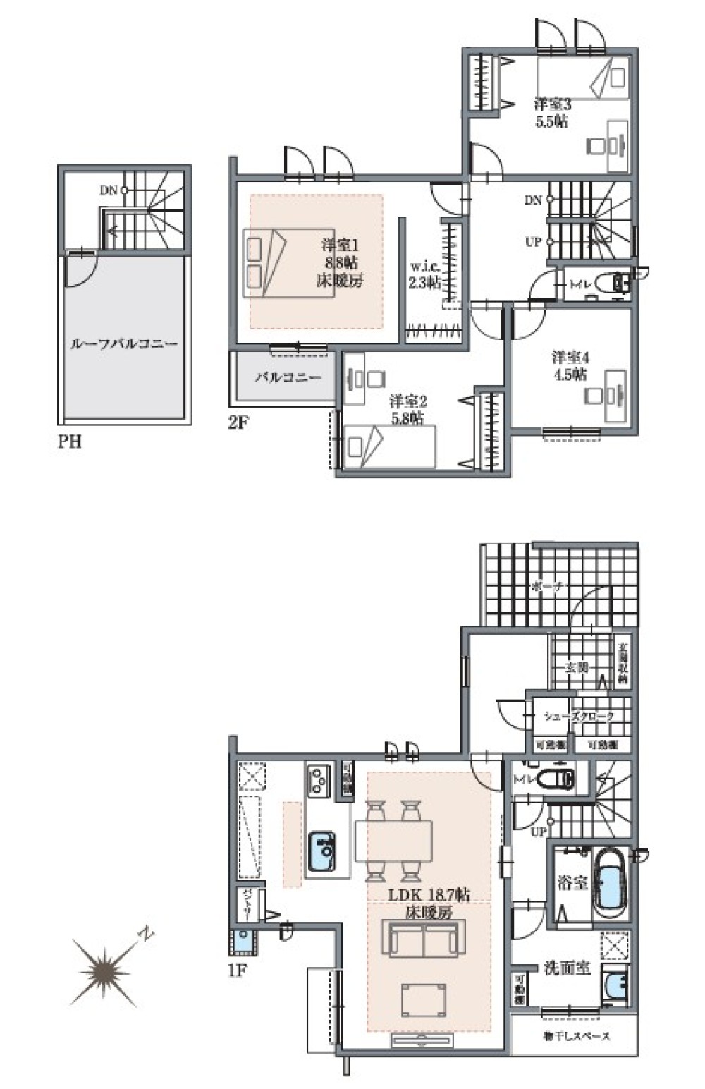 春日井市東野町西二丁目　全6棟　3号棟 画像2
