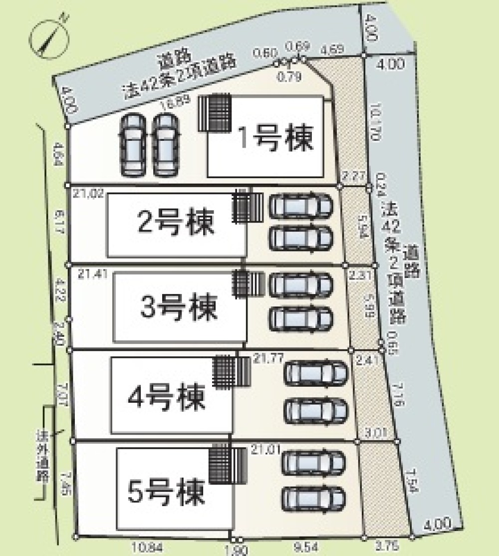 お車の駐車スペース2台分！