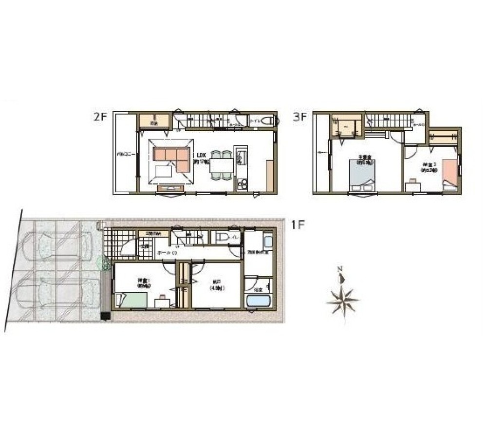 長久手市作田一丁目　全4棟　1号棟 画像2