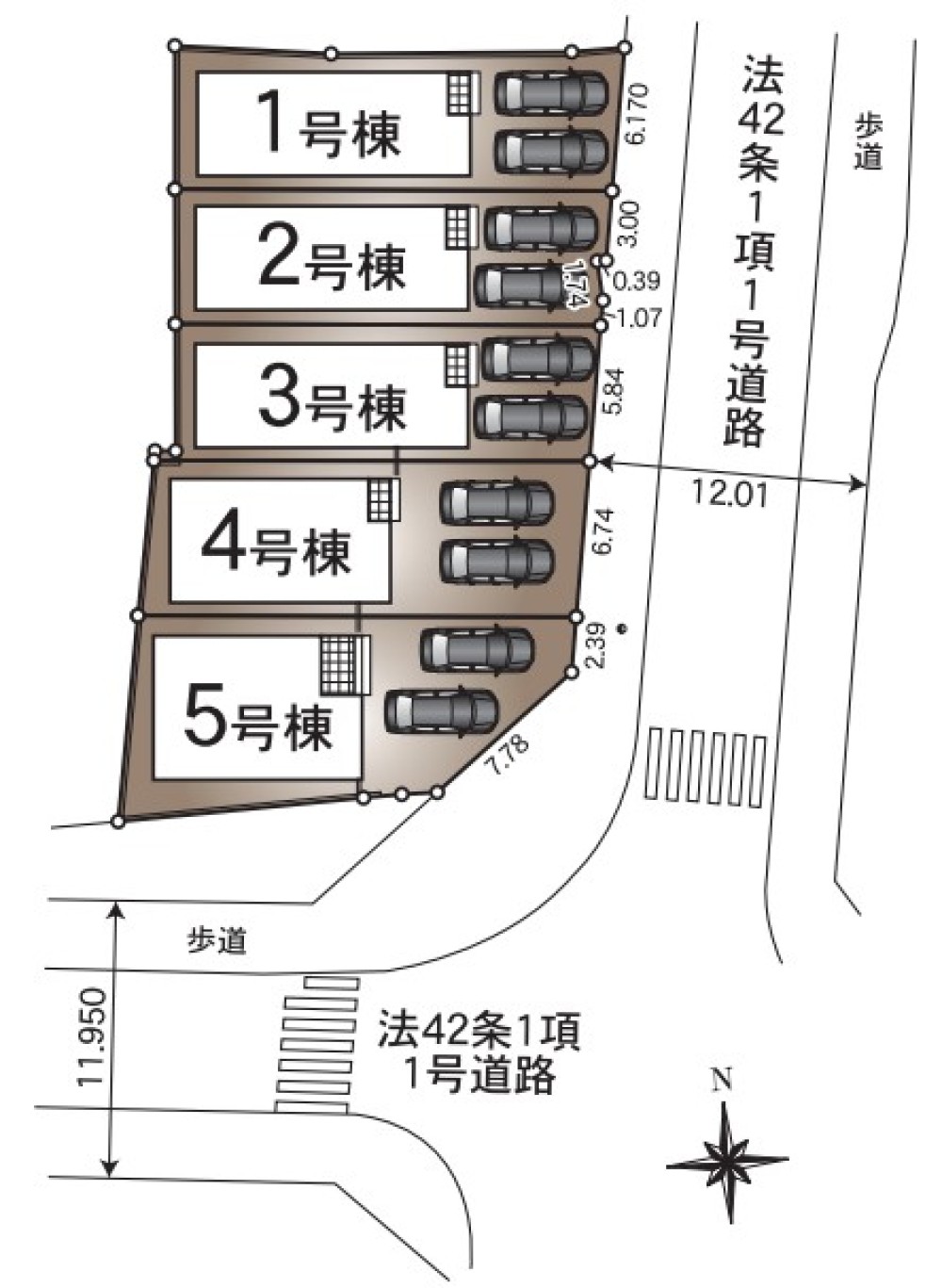 小牧市二重堀字北之山　全5棟　1号棟 画像1