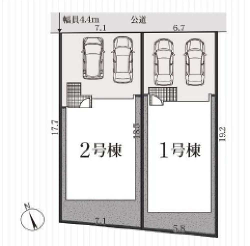 岡崎市矢作町第３　全2棟　1号棟 画像1