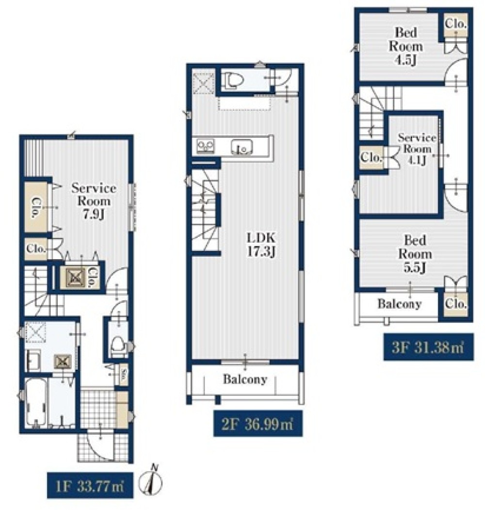 南面バルコニー！